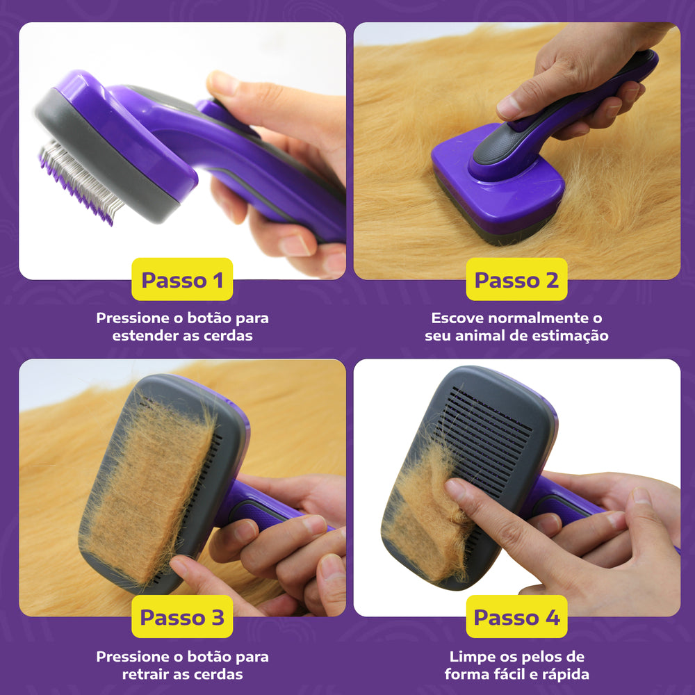 Escova Raspadeira Auto-limpante Hertzko para Cães & Gatos
