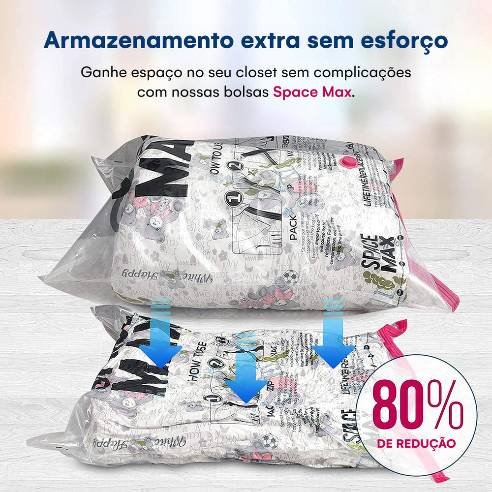 Sacos de armazenamento a vácuo reutilizáveis 6 Sacos Grandes