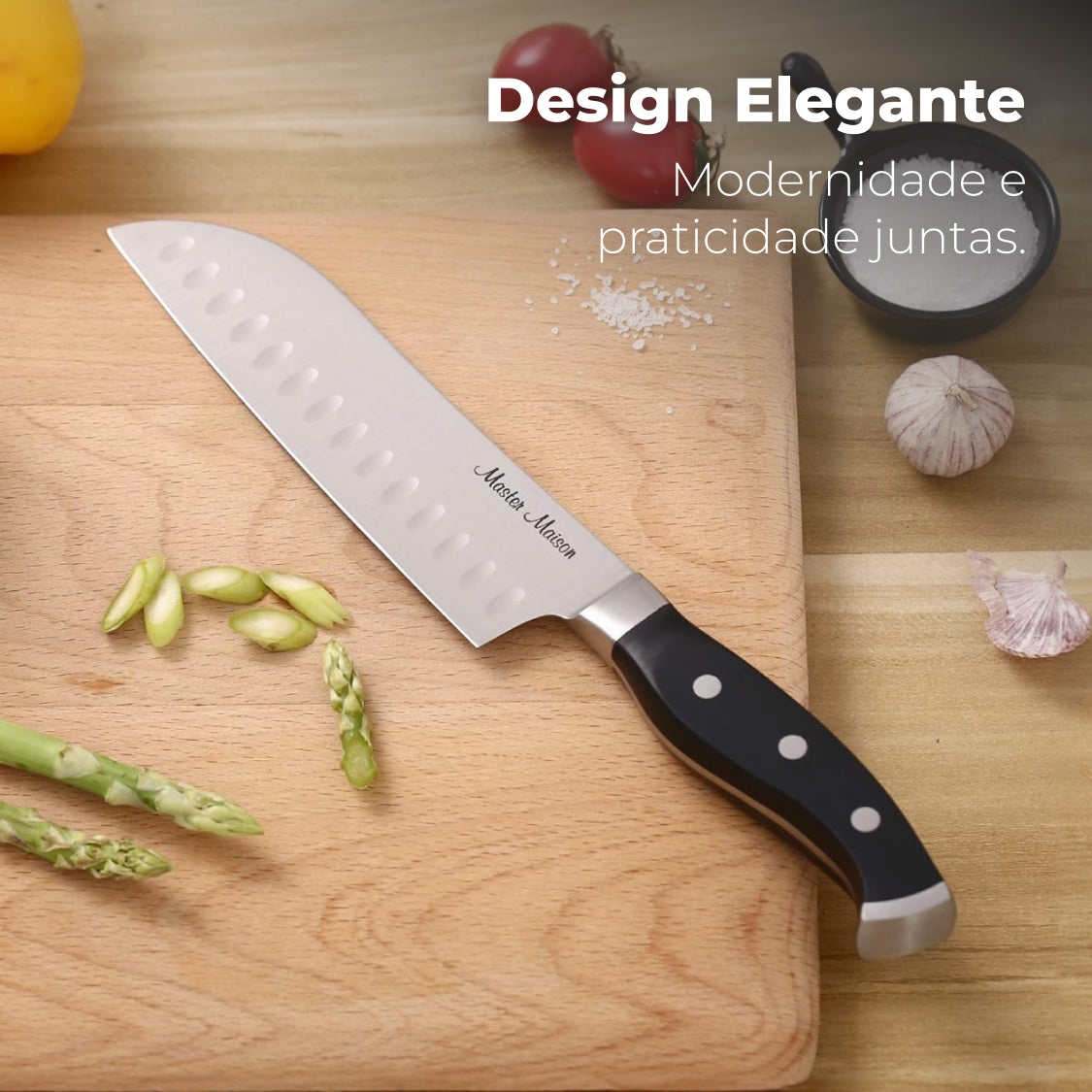 Faca Santoku 18cm Aço Inox Master Maison