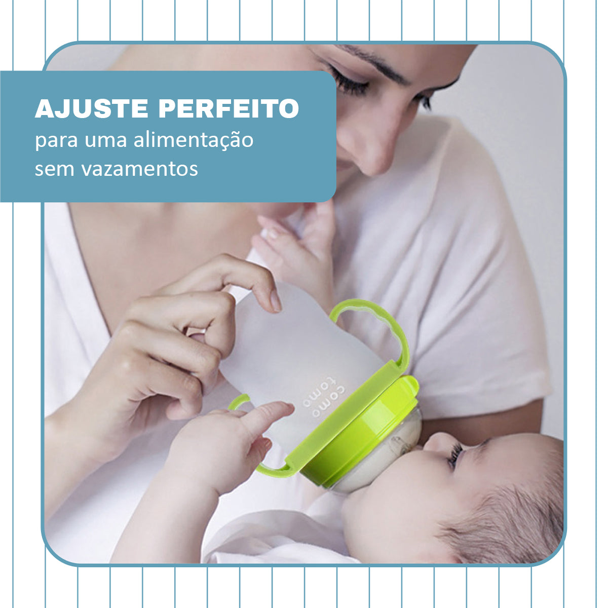 Kit 3 Alças de Mamadeiras Comotomo 150 e 250ml Verde