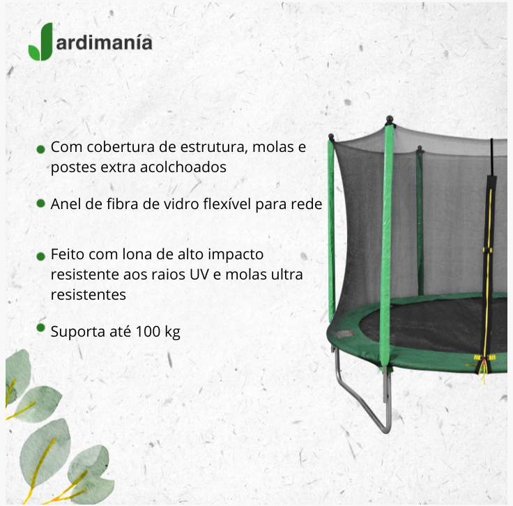 Cama Elástica Pula Pula De 2,43m Suporta 100kg