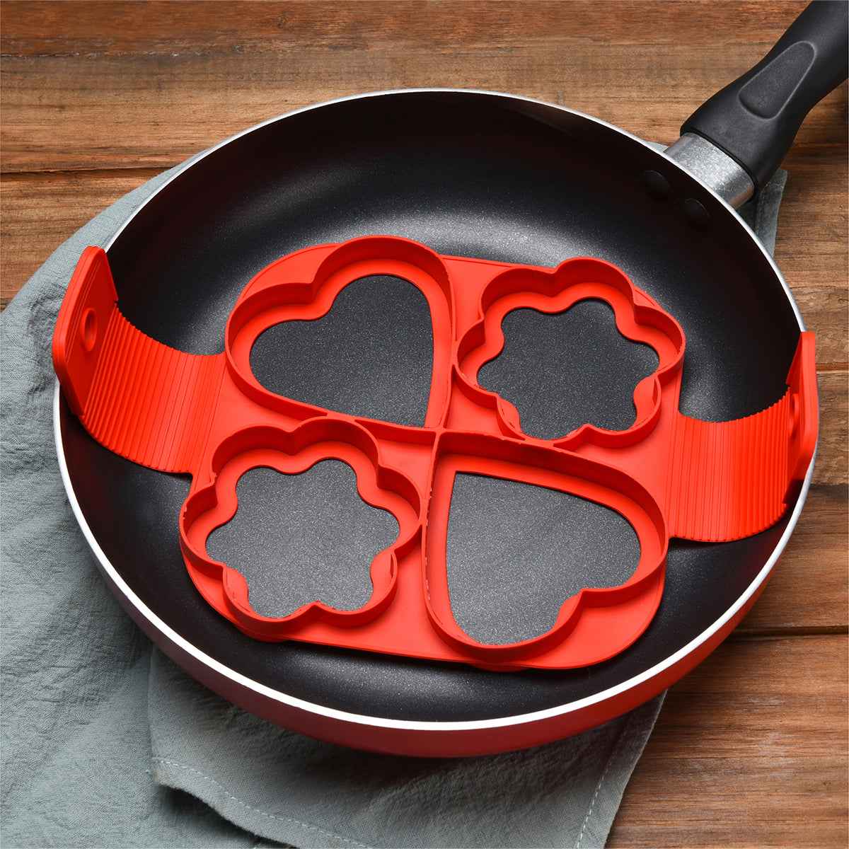 Forma Molde de Panqueca e Ovos em Silicone Antiaderente