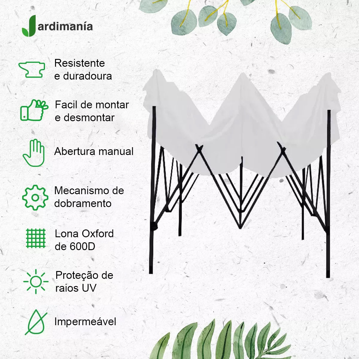 Tenda Gazebo Rerforçada e Impermeável 3x4,5 Metros