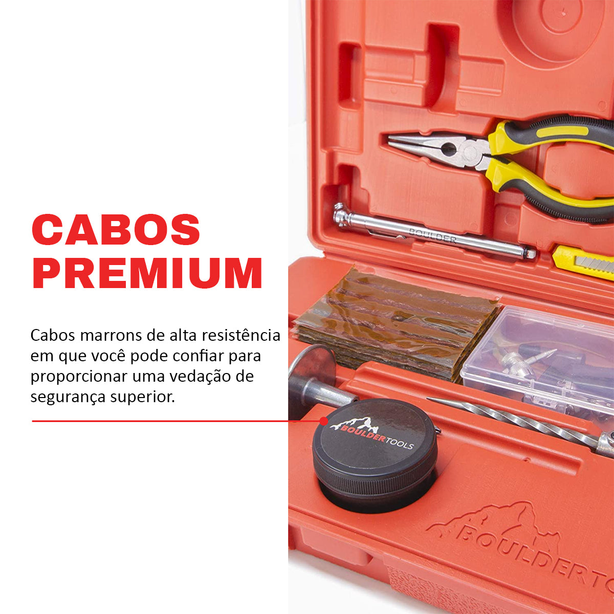 Kit de Reparo de Pneus de Todos os Tipos 30 Refis de Remendo