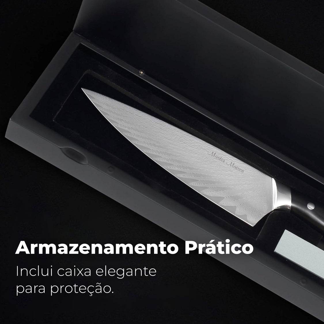 Faca de Chef 20,3 cm Master Maison em Aço Damasco