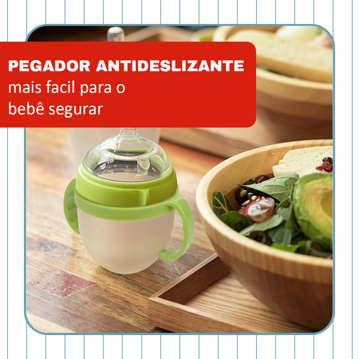 Kit 3 Alças de Mamadeiras Comotomo 150 e 250ml Verde