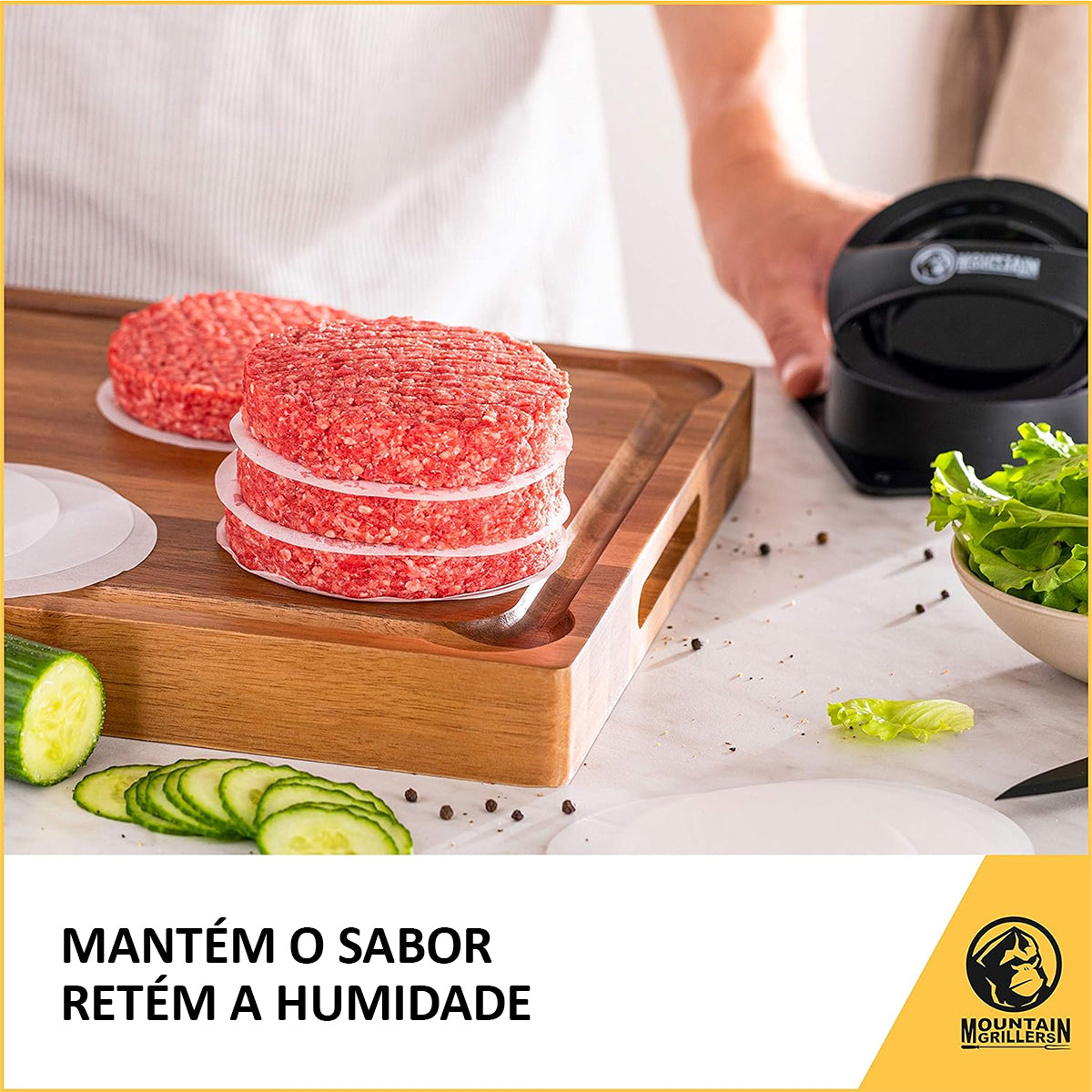 Papel Separador de Hamburguer Antiaderente 14x14 C/1000