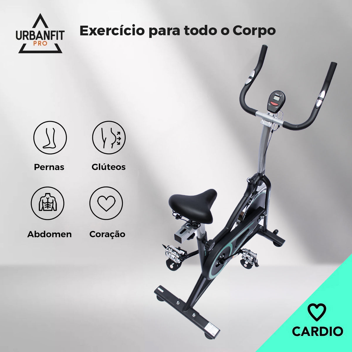 Bicicleta Ergométrica Urbanfit Pro Spinning Inércia 12kg