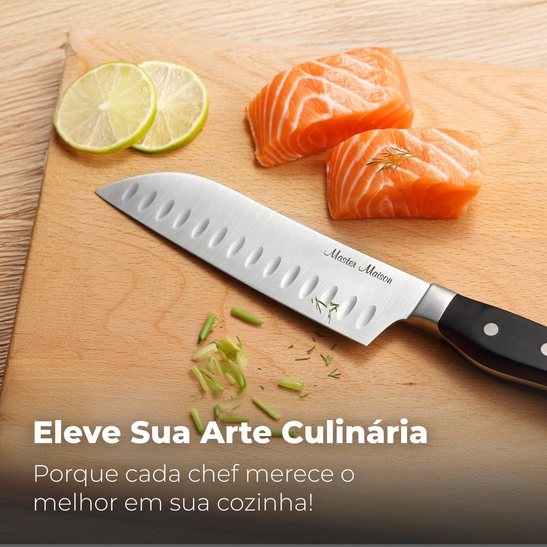 Faca Santoku 18cm Aço Inox Master Maison