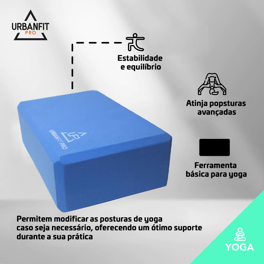 Bloco De Yoga Tijolo Pilates Funcional Em Eva Para Exercício