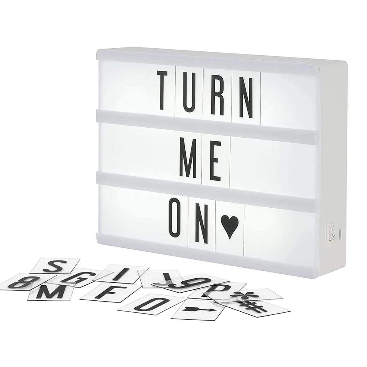 Luminária Letreiro de LED Cinema Light Box Com 100 Peças