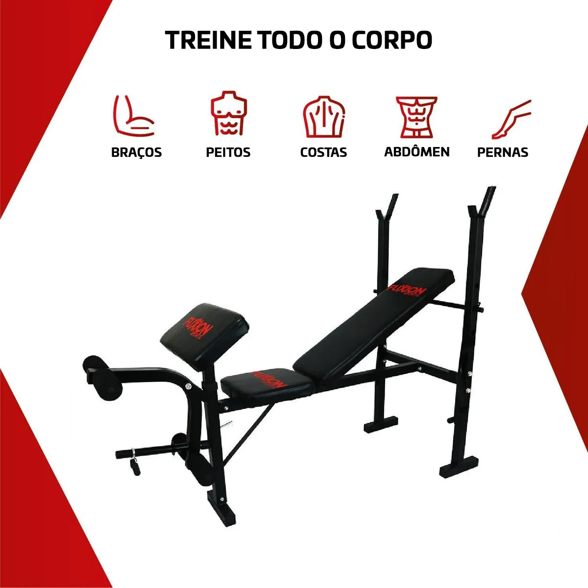 Banco Regulável Estação De Musculação 4 Em 1 Para Exercícios
