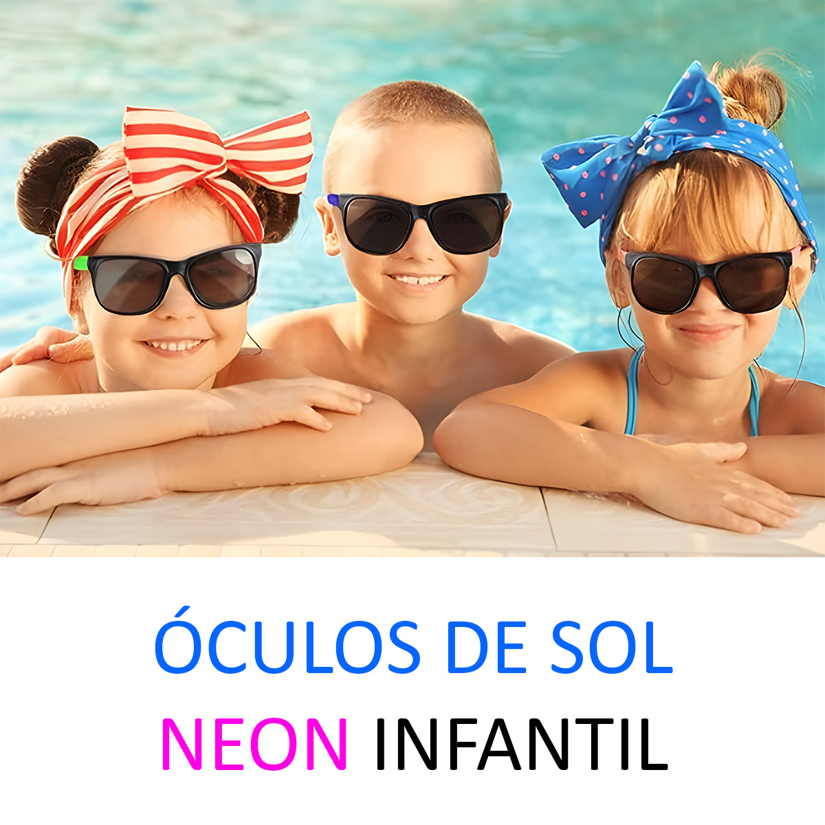 Kit 24 Óculos Escuros em Cores Neon Com Proteção UV