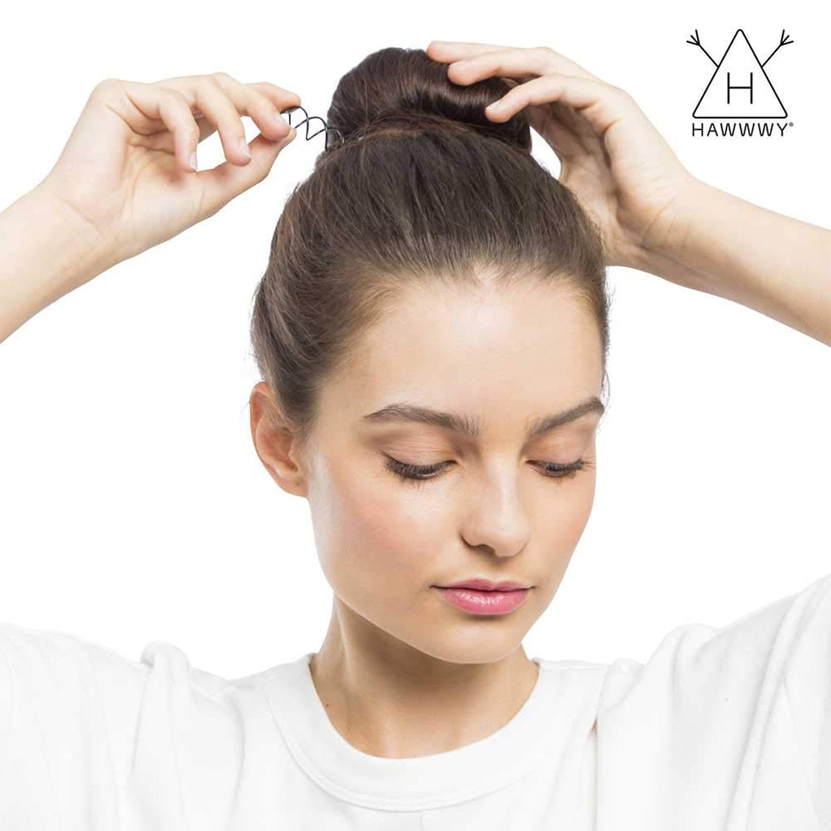 Kit Com 8 Grampos de Cabelo em Espiral Para Coque Fácil