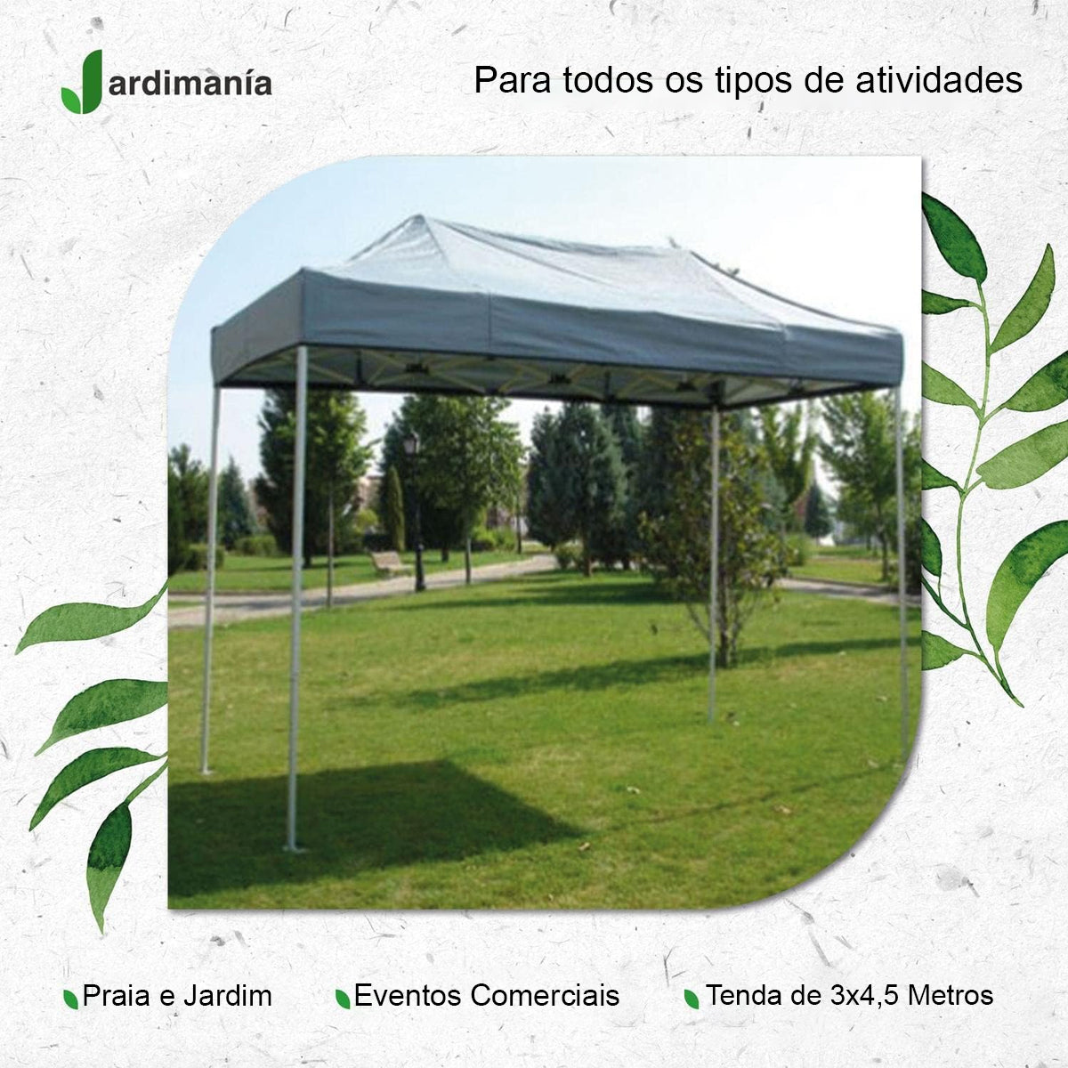 Tenda Gazebo Rerforçada e Impermeável 3x4,5 Metros