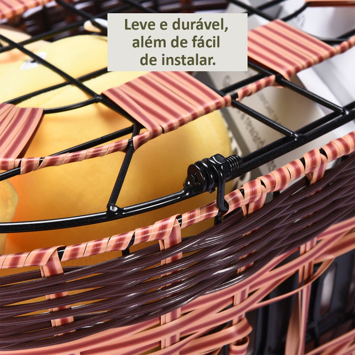 Cesta Dianteira Removível para Bicicleta Estilo Antigo