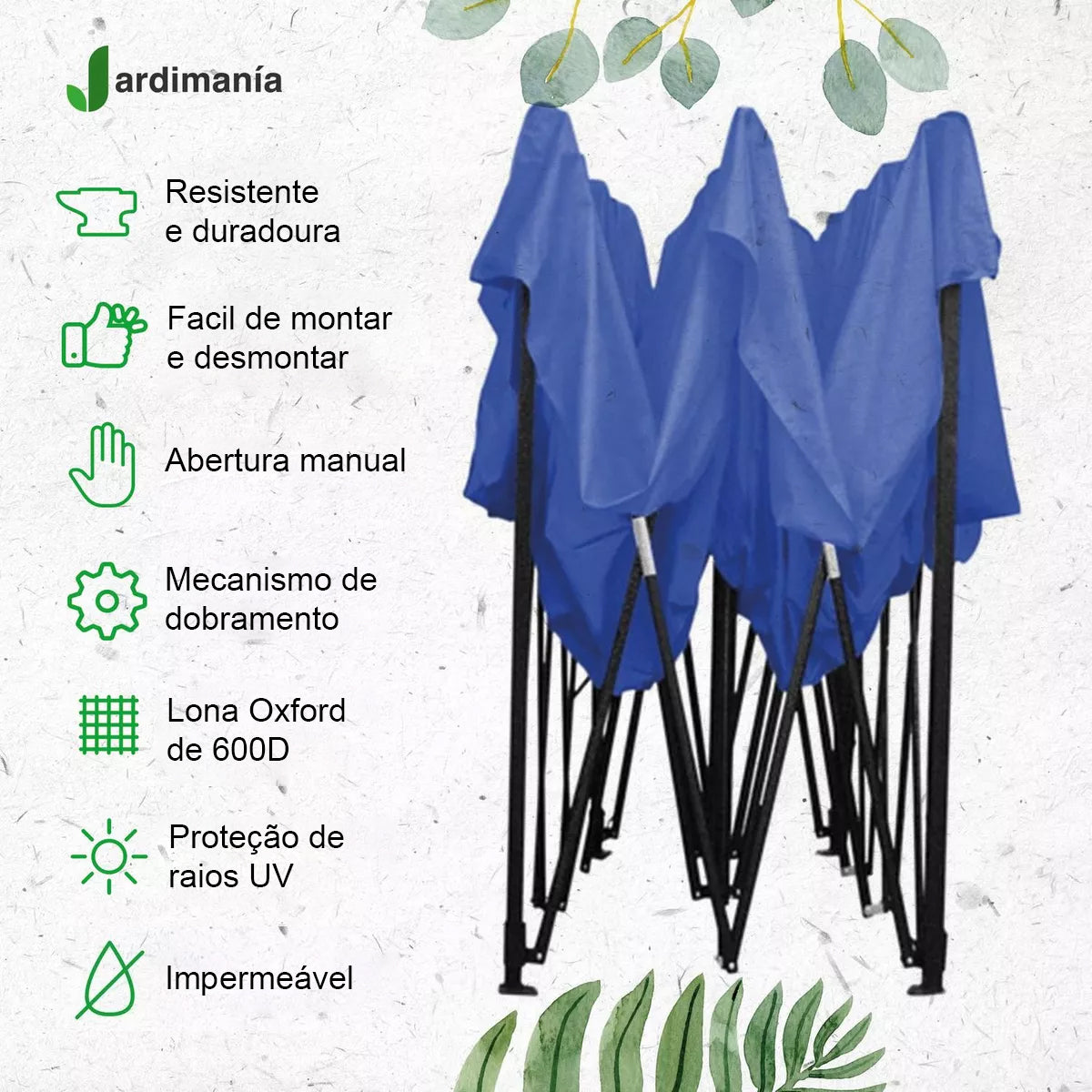 Tenda Gazebo Rerforçada e Impermeável 3x3 Metros