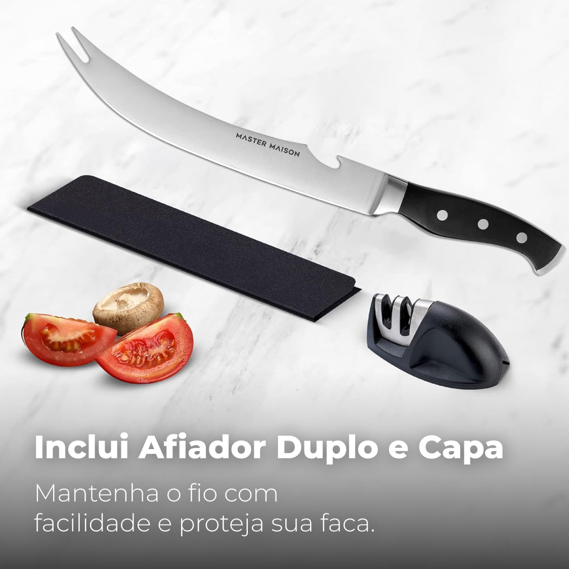 Faca Cimitarra Master Maison 23 cm Aço Inox
