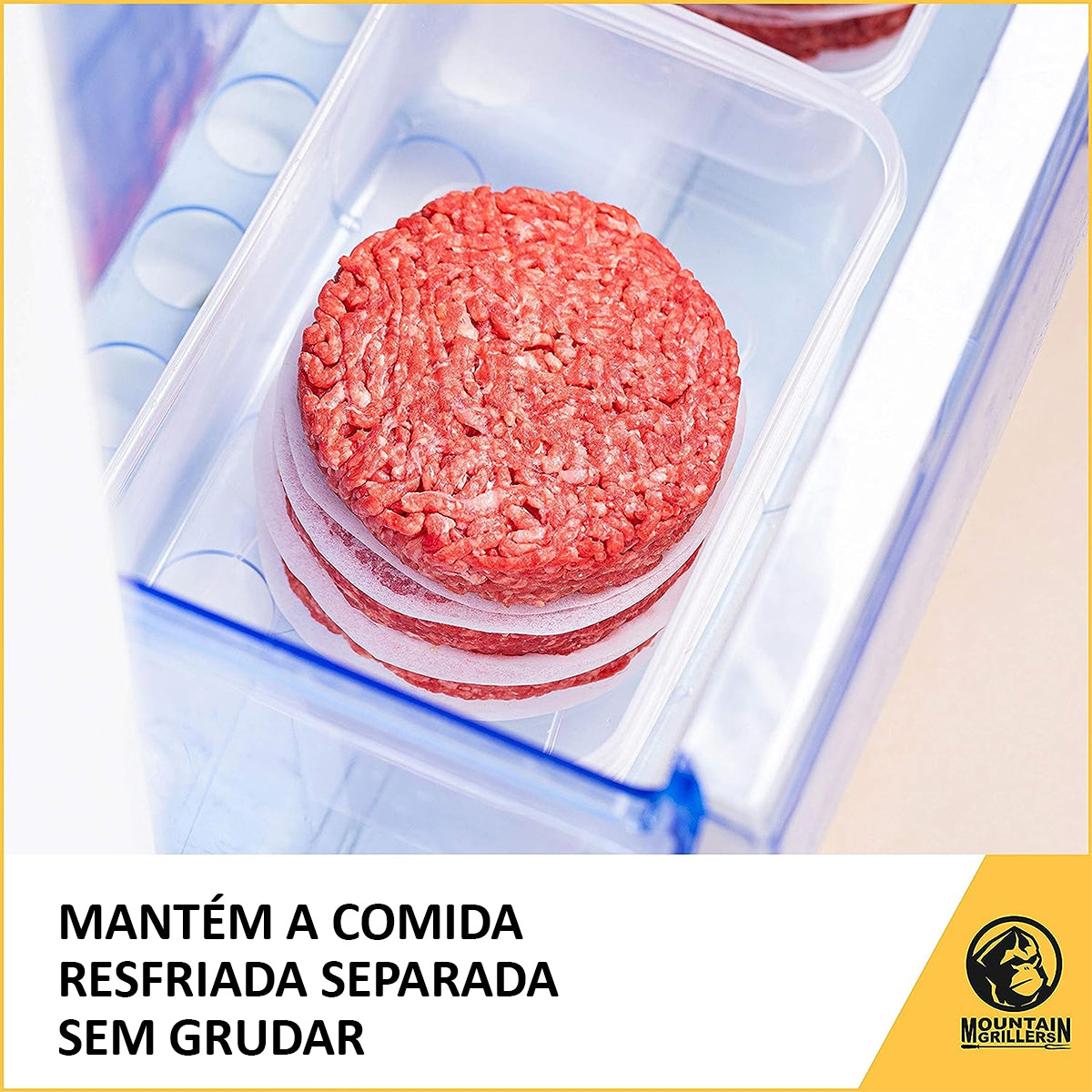 Papel Separador de Hamburguer Antiaderente 14x14 C/1000