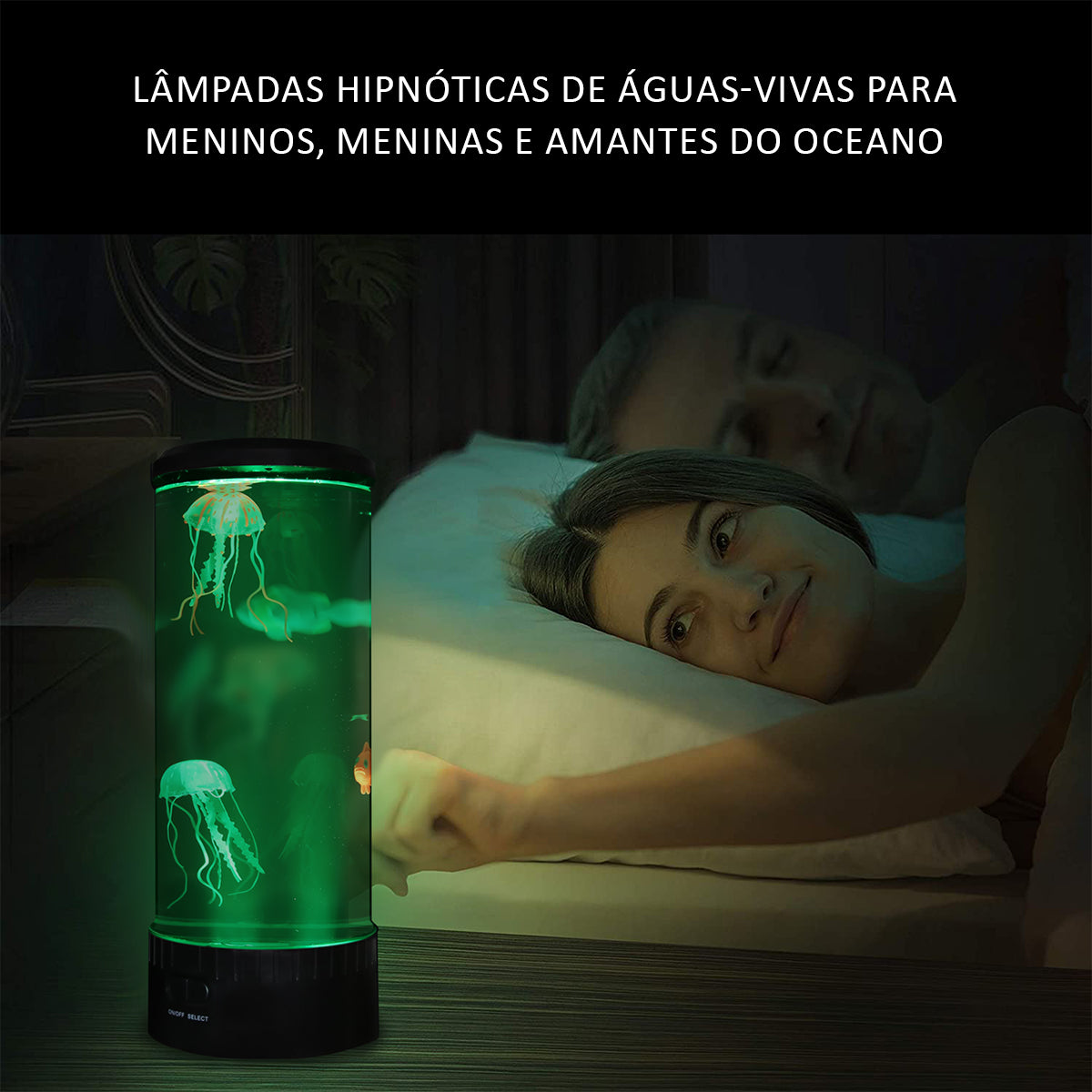 Luminária Decorativa Água-viva de LED Com 20 Cores