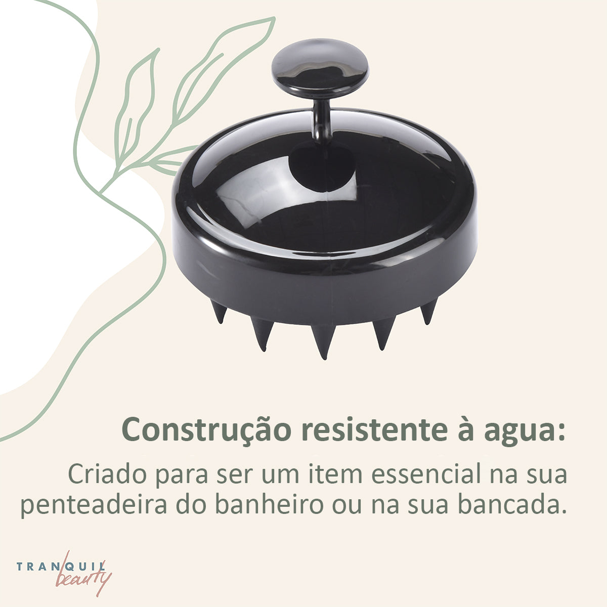 Escova Massageadora em Silicone Esfoliante de Couro Cabeludo