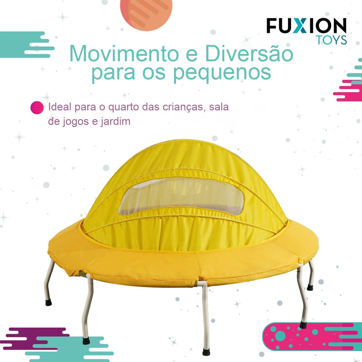 Cama Elástica Ovni Infantil Pula Pula Fuxion Sports 1.5 m