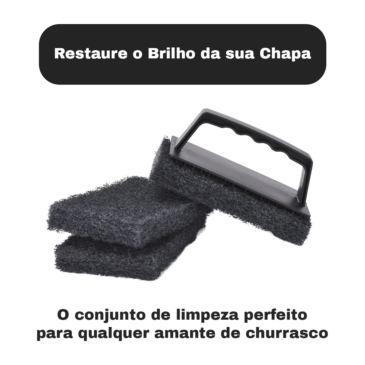 Conjunto de Acessórios para Limpeza de Grelha Churrasqueira