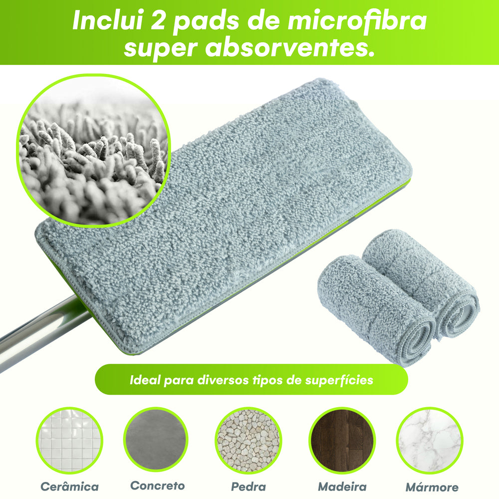 Mop EasyGleam com Balde - Limpador de Piso Prático e Fácil