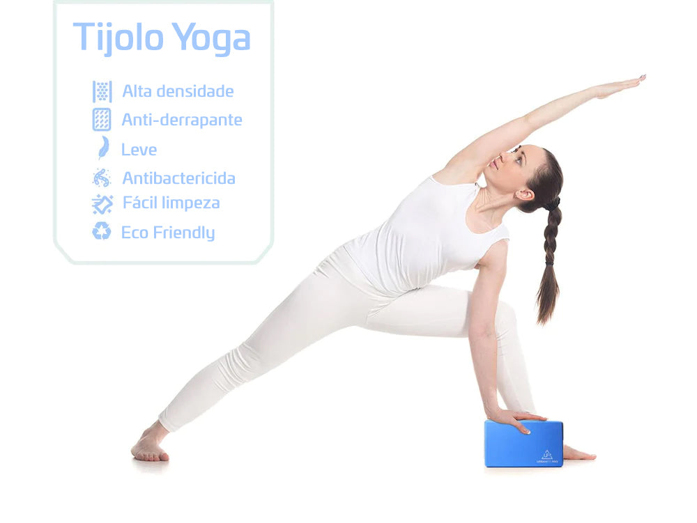 Bloco De Yoga Tijolo Pilates Funcional Em Eva Para Exercício