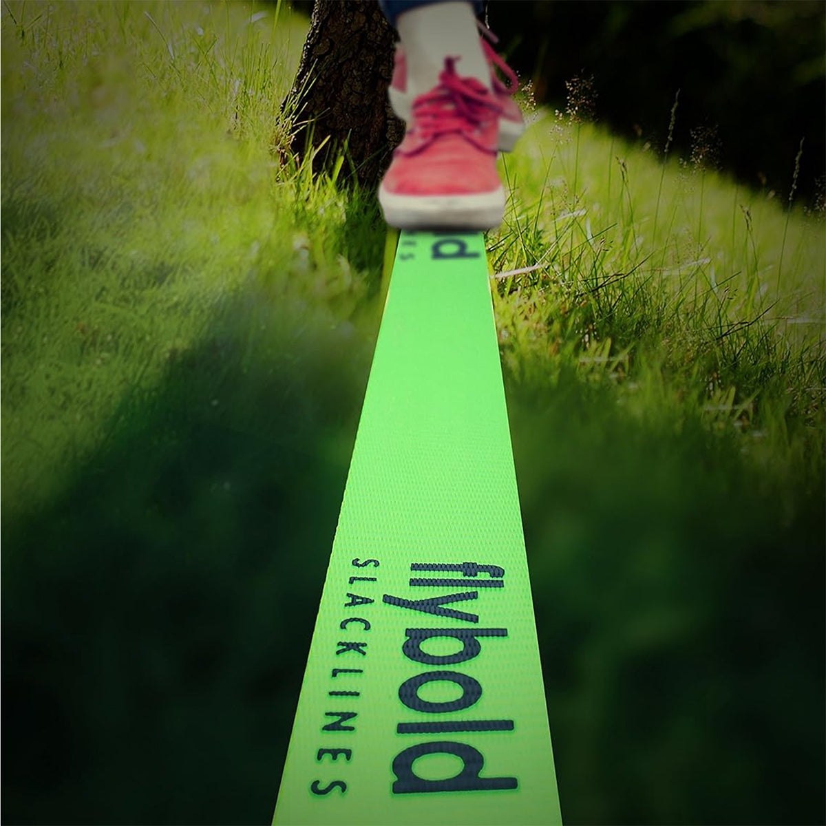 Kit Slackline Verde Corda 17mts Catraca + Alças e Proteções