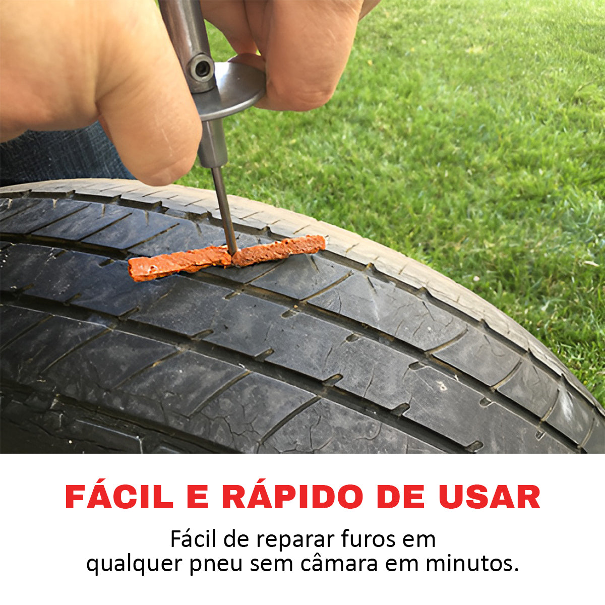 Kit de Reparo de Pneus de Todos os Tipos 30 Refis de Remendo