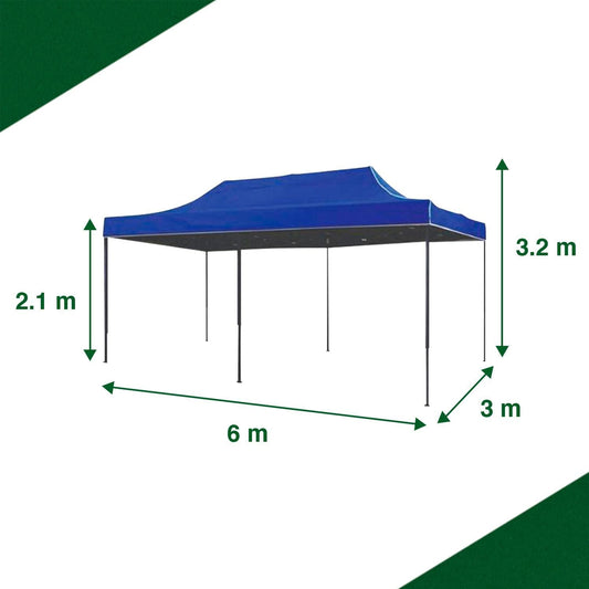 Tenda Gazebo 3x6m Dobrável Impermeável para Uso Externo 12kg