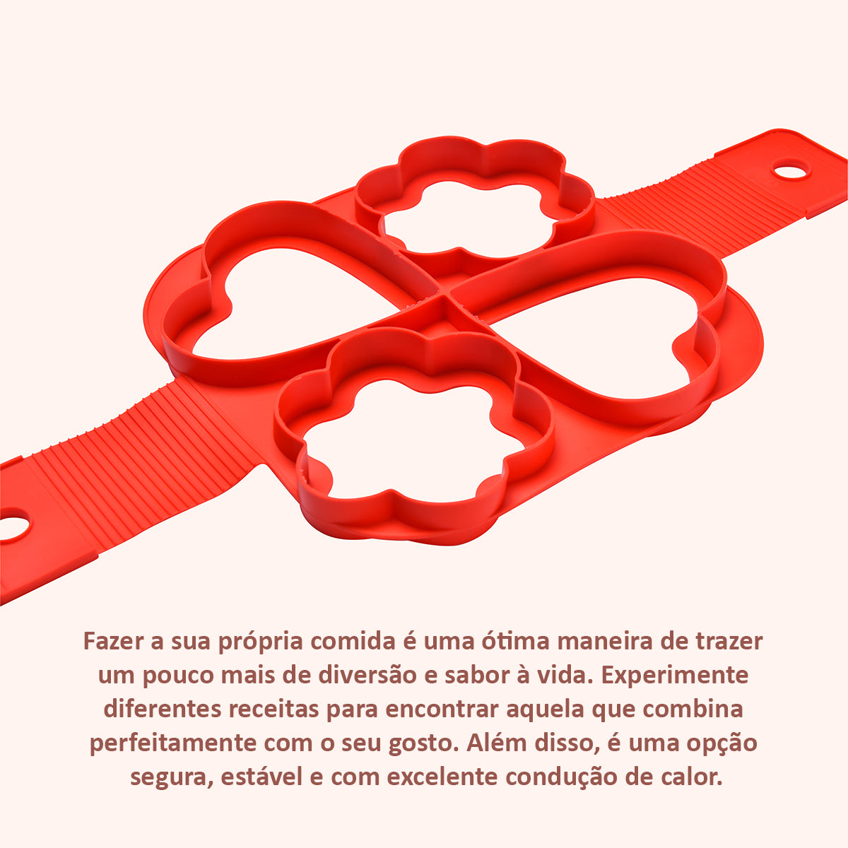 Forma Molde de Panqueca e Ovos em Silicone Antiaderente