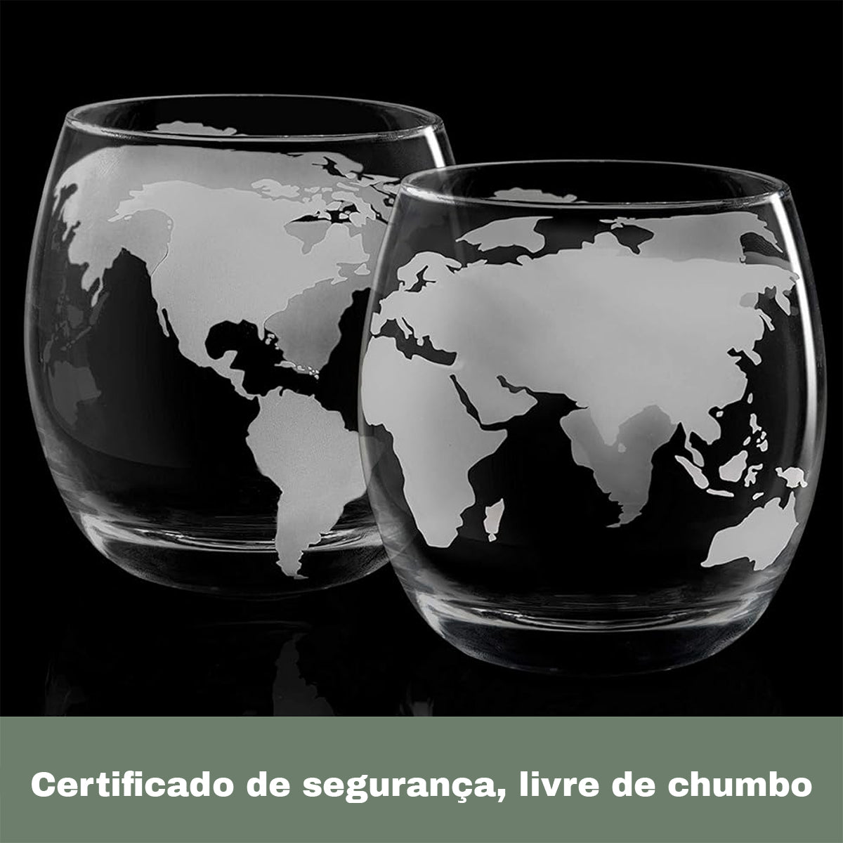 Conjunto de Decantador de Whiskey de 828 ML com 2 Copos