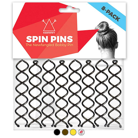 Kit Com 8 Grampos de Cabelo em Espiral Para Coque Fácil