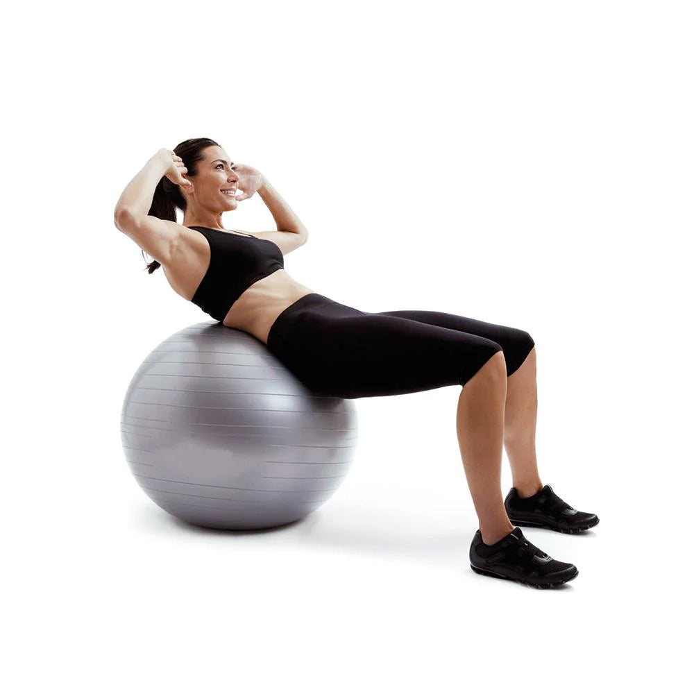 Bola De Pilates Suiça 65cm Com Bomba Yoga Fit Pro Academia
