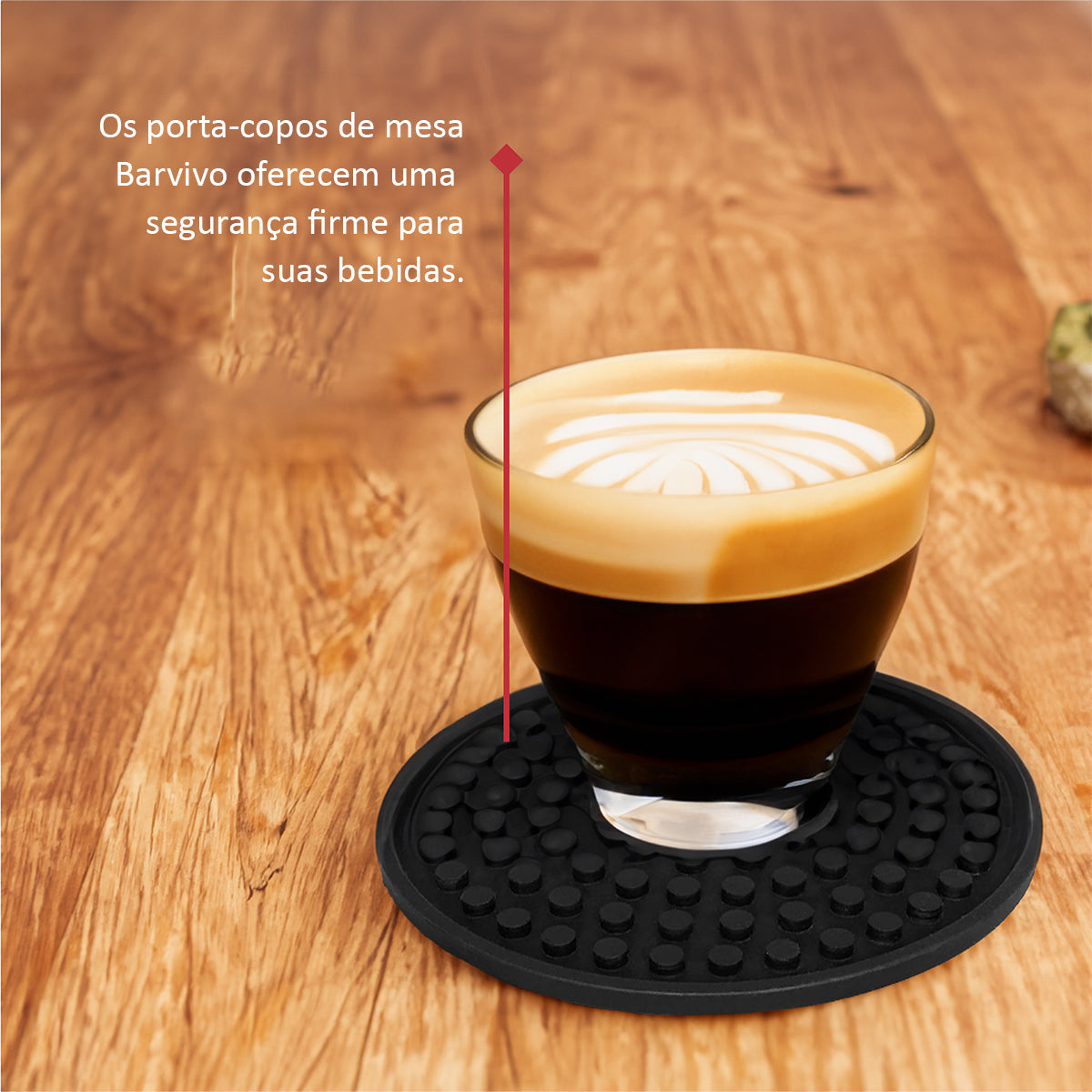 kit 8 Porta Copos de Silicone com Suporte Texturizado