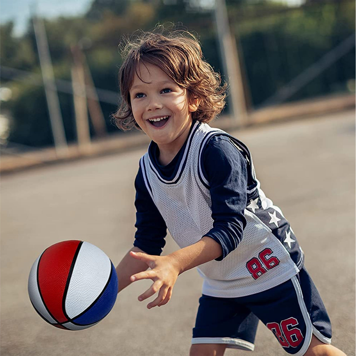 Kit 3 Mini Bolas de Basquete Antiderrapantes Para Crianças