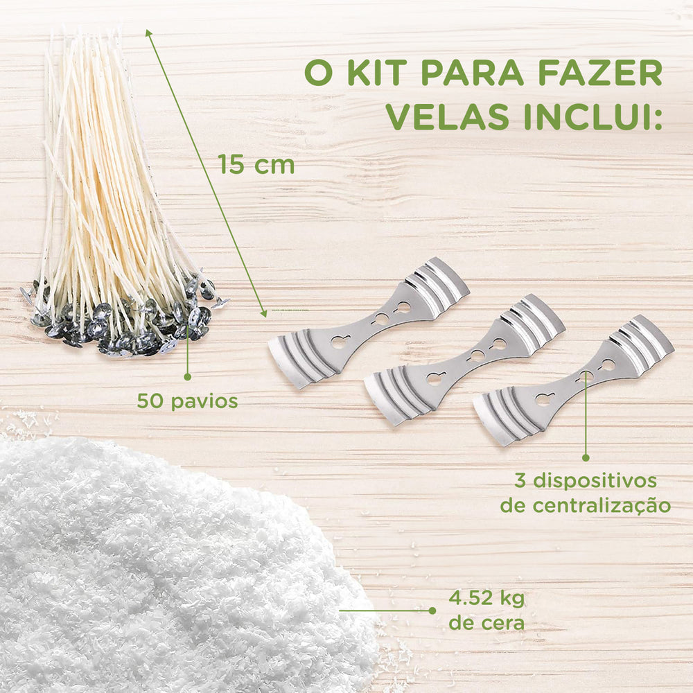 Kit para fabricação de velas 4,5kg  Hearts & Crafts