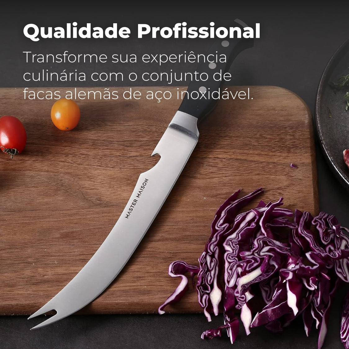 Faca Cimitarra Master Maison 23 cm Aço Inox