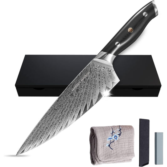 Faca de Chef 20,3 cm Master Maison em Aço Damasco